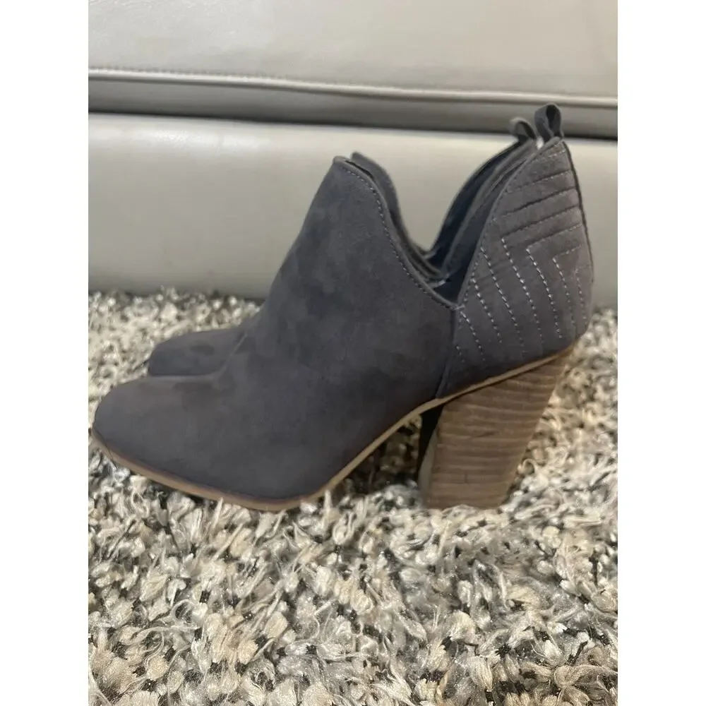 Carlos by Carlos Santana Womens Gray Rouen Bootie Boots Size 7